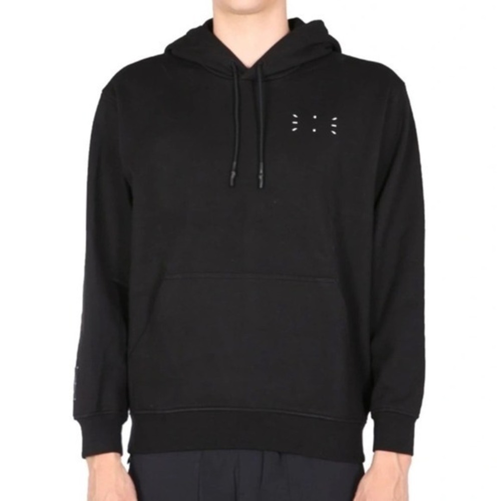 McQ Alexander McQueen Black Logo Applique Men’s Pullover Hoodie Size M
